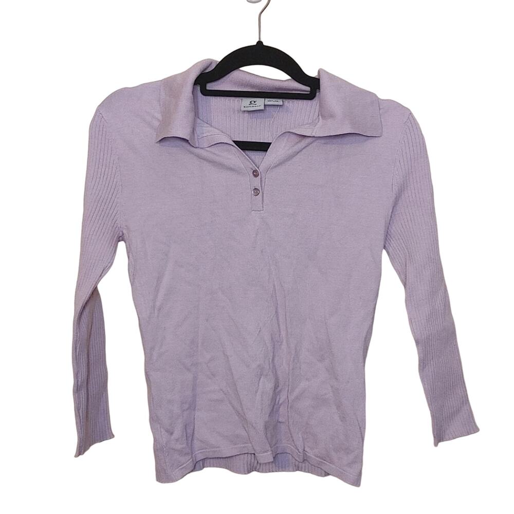 g knitwear Size Medium Light Purple Silk Viscose Top Stretchy NWOT